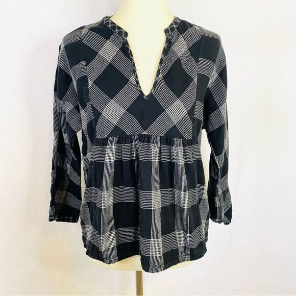 MADEWELL PLAID BABYDOLL POPOVER HAYDEN PLAID - Picture 2 of 8